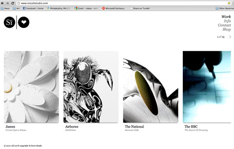 Si Scott Studio main page